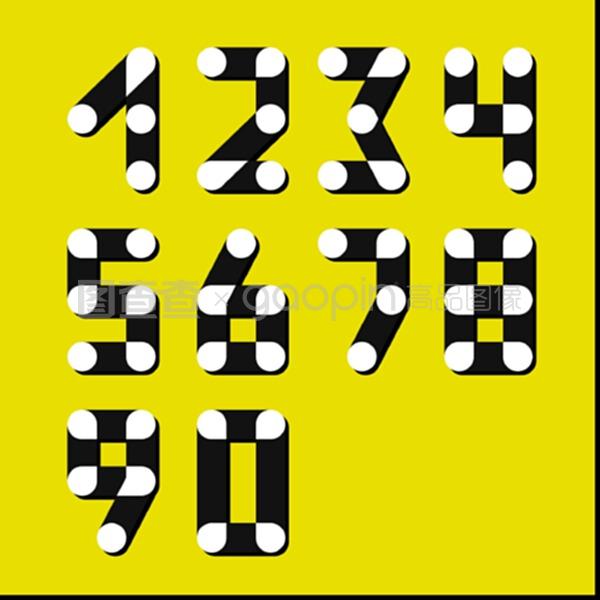 数字广告设计新趋势 现代风格数字、图标与矢量插图的融合